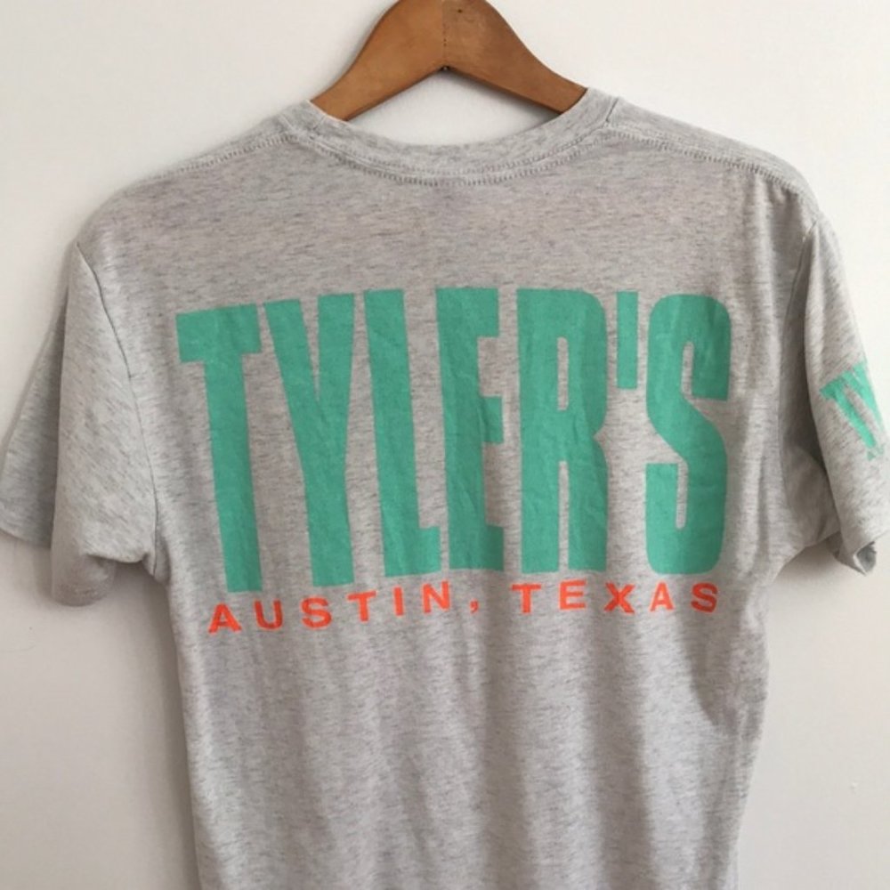 Tyler’s Austin Tee Shirt Gray Sea Green Neon Small